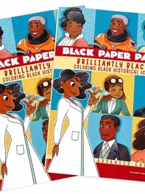 Black Paper Party Black History Coloring Books Lot of 2 New Bendon 32 Pages